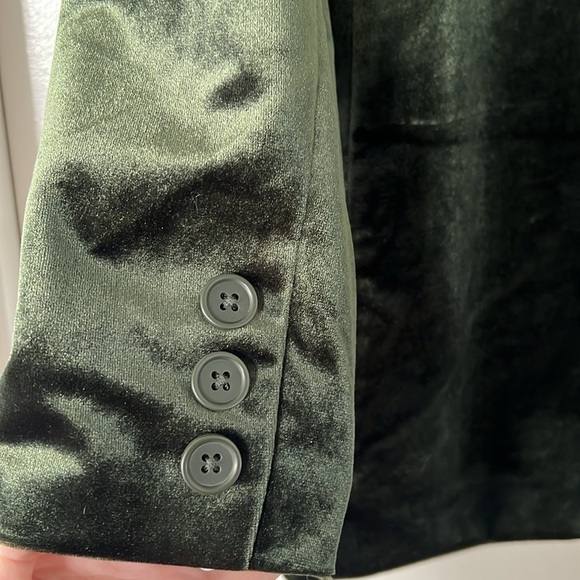 Steve Madden BB Dakota forest green velvet blazer Size S - Picture 6 of 7